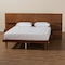 Baxton Studio Graham Mid-Century Ash Walnut Finished Wood Queen Size Platform Bed with Built-In Nightstands 226-12893-ZORO - alternate 3